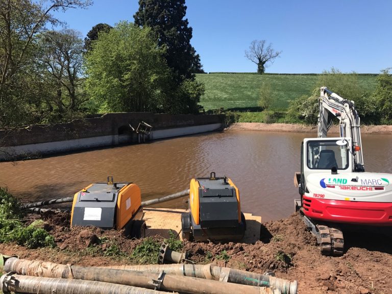 Wombourne pool silt removal