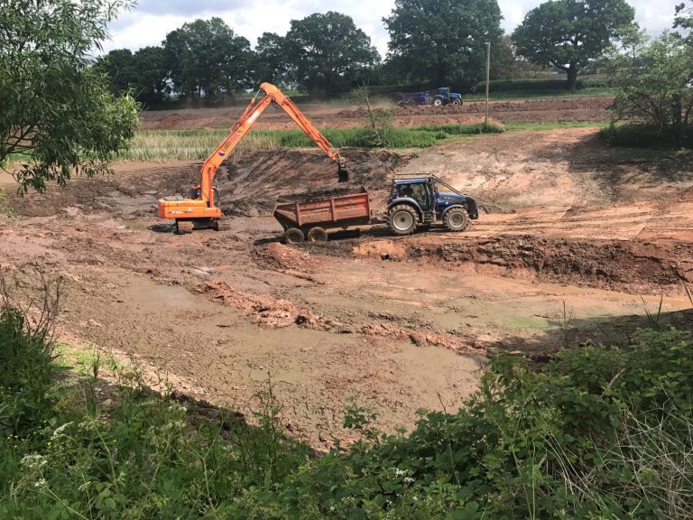 Wombourne pool silt removal