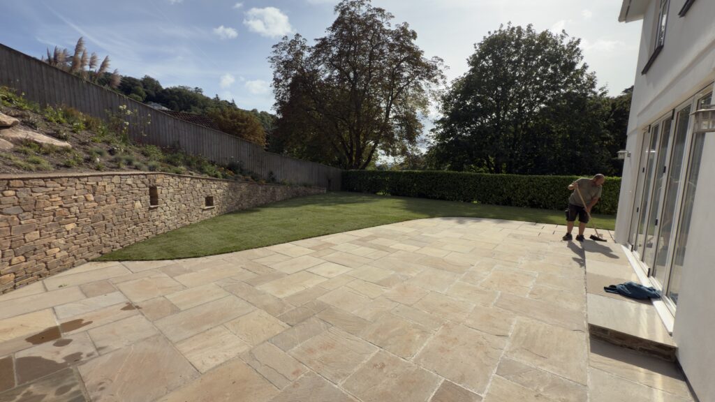 Finishing the patio