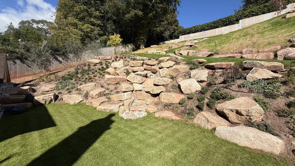 Lawns with rocky terraces