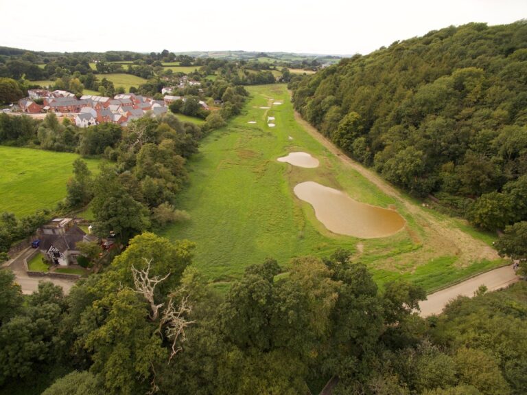 Natural Flood Management - Ponds and scrapes aerial view 01