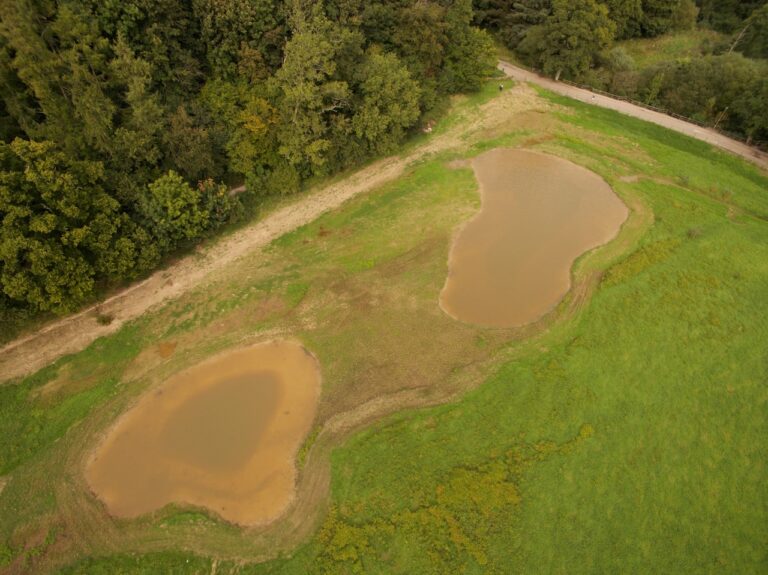 Natural Flood Management - Ponds and scrapes aerial view 02